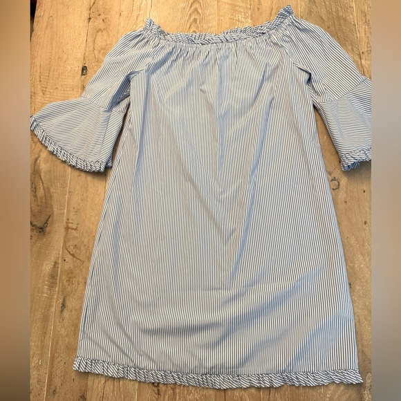 Westport Dresses & Skirts - Westport Blue White Stripe Poplin dress size 8. New without tags
